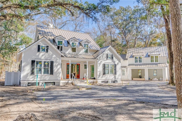 view of front of property with covered porch