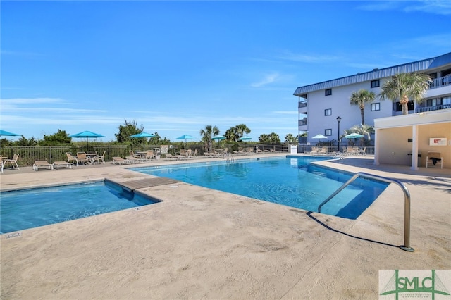 view of pool with a patio