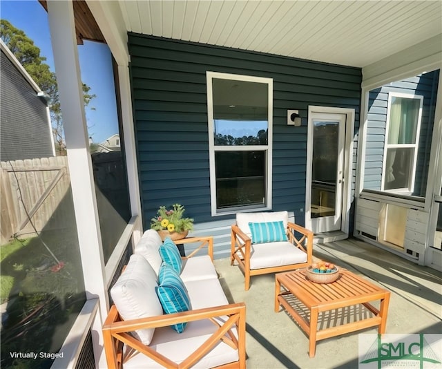 view of patio / terrace featuring outdoor lounge area