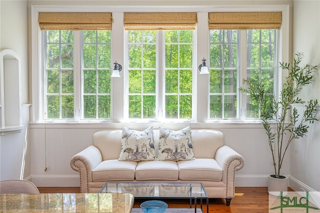 sunroom / solarium with a wealth of natural light