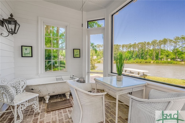 view of sunroom