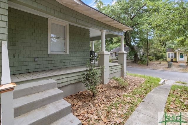 exterior space featuring a porch