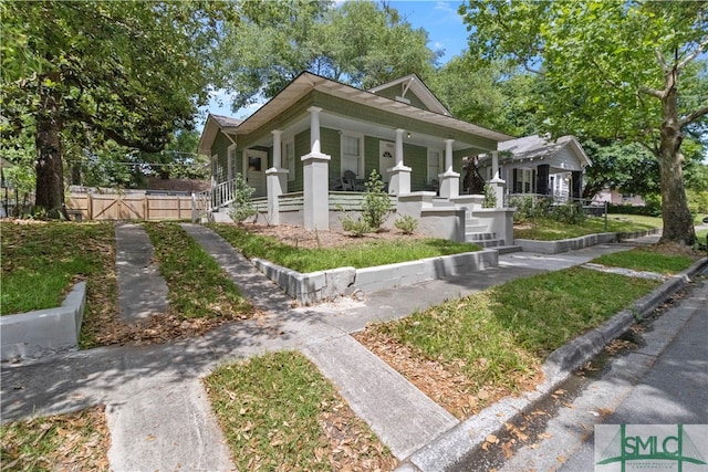 view of front facade with covered porch