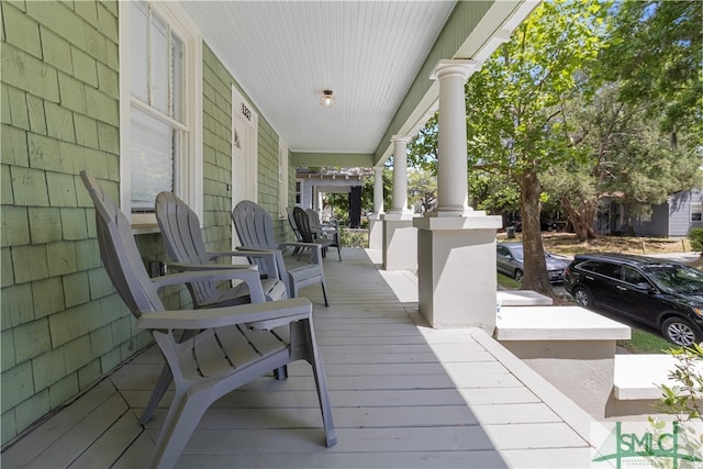 view of wooden deck