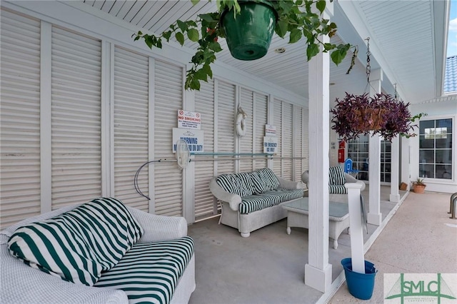 view of patio with covered porch