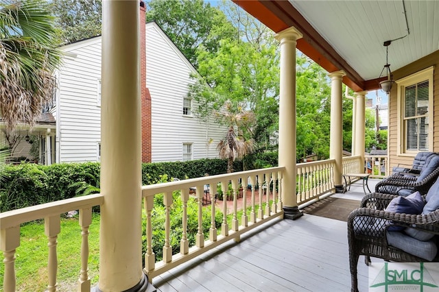 view of wooden terrace