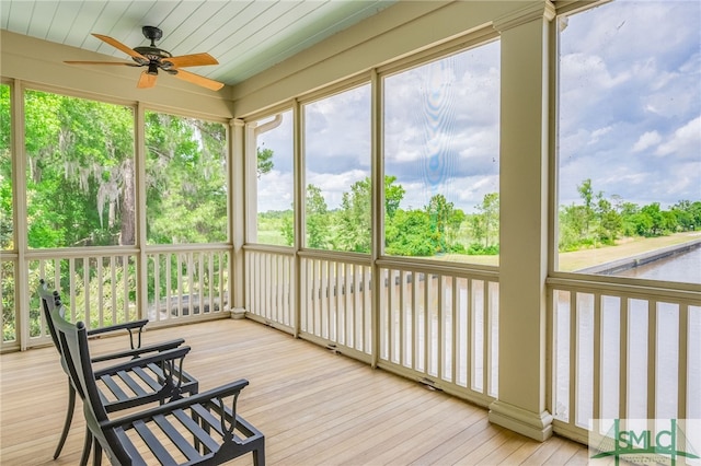 sunroom featuring a healthy amount of sunlight