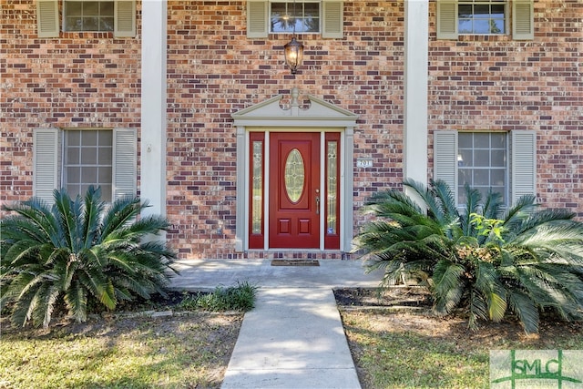 view of exterior entry