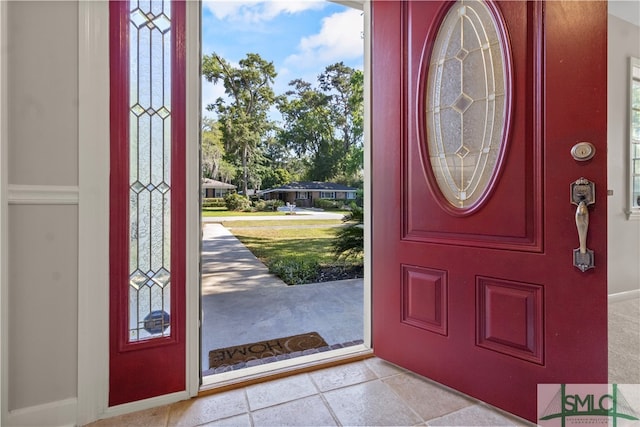 foyer entrance with a healthy amount of sunlight