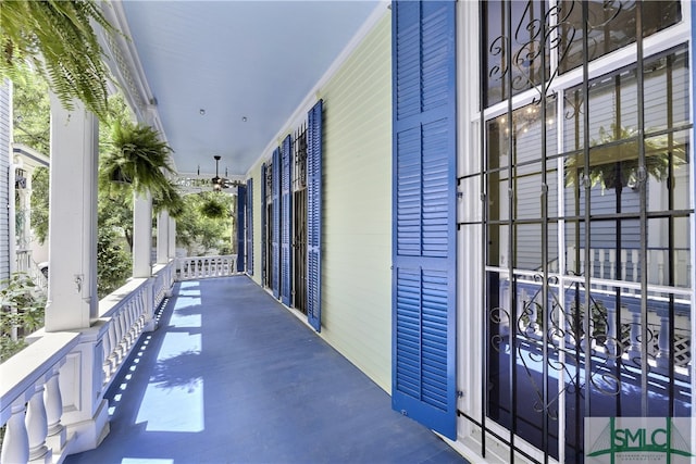 balcony with covered porch