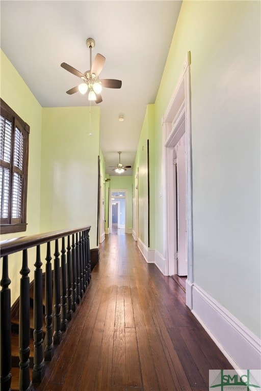 hall featuring hardwood / wood-style floors