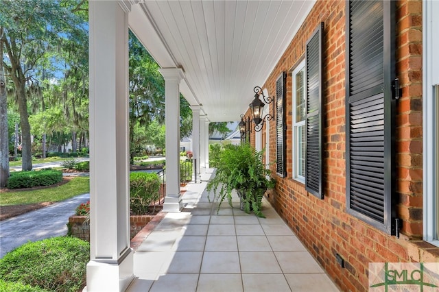 view of patio / terrace featuring covered porch