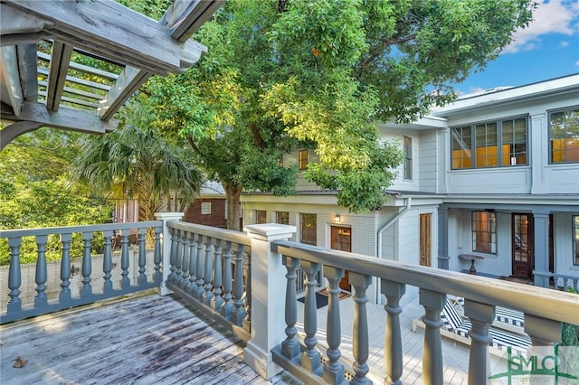 view of wooden deck