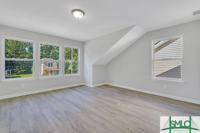 bonus room featuring light hardwood / wood-style flooring