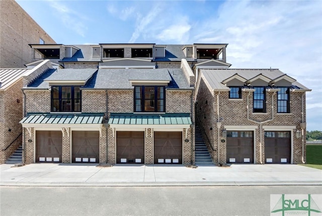 view of property featuring a garage