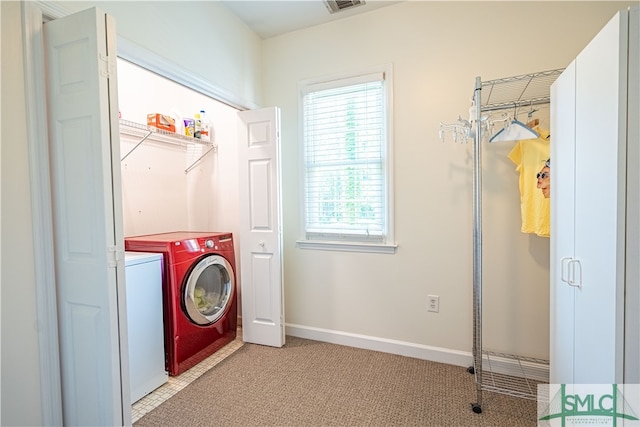 washroom featuring separate washer and dryer