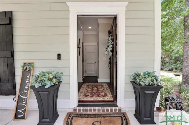 view of doorway to property