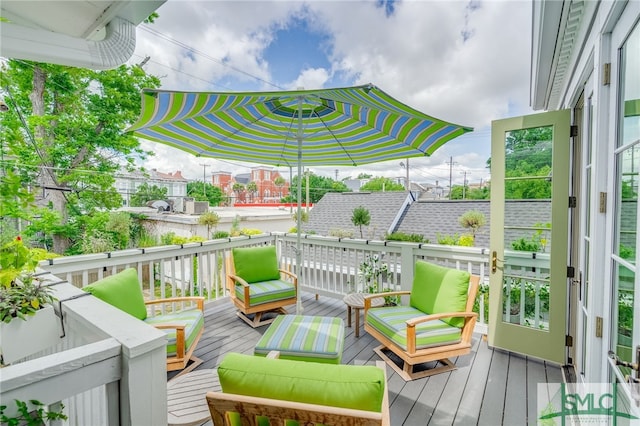 view of wooden terrace