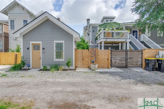 view of rear view of property