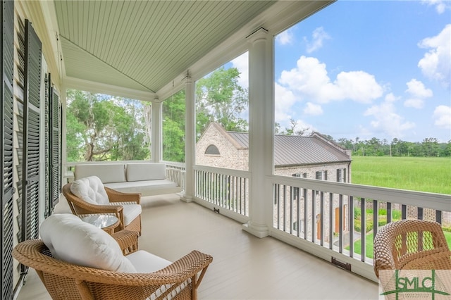 view of sunroom