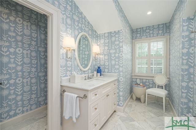 bathroom with vanity