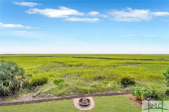 drone / aerial view with a rural view