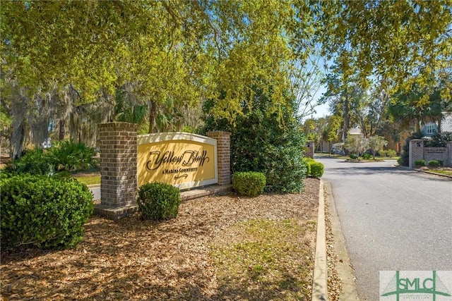 view of community sign