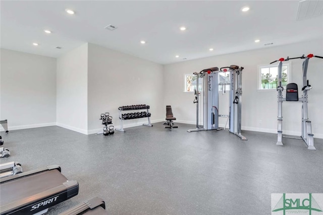 view of exercise room