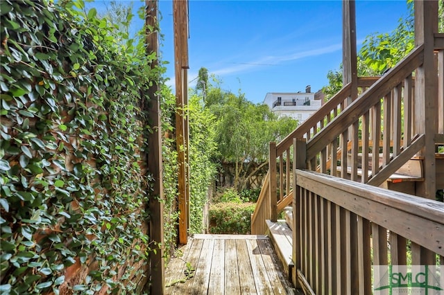 view of wooden terrace