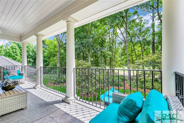 view of balcony