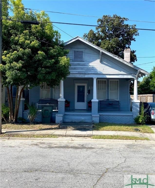 bungalow-style house featuring a porch