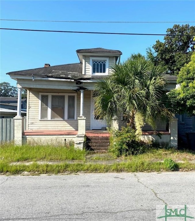 view of bungalow-style home