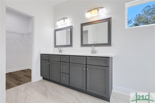 bathroom with vanity