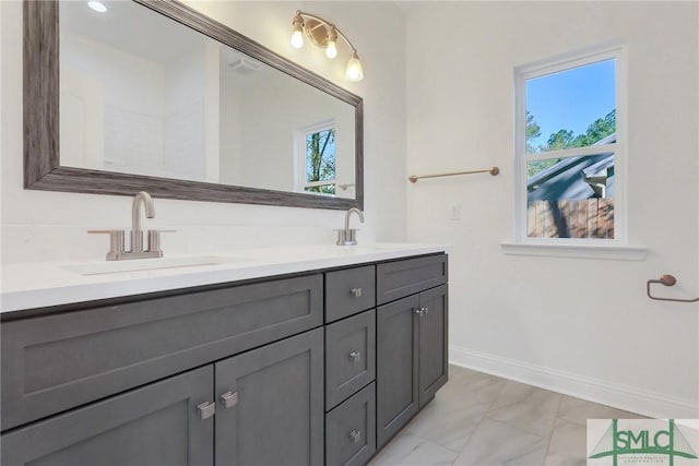 bathroom with vanity