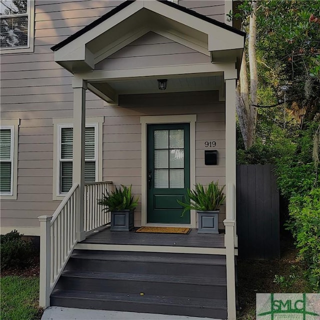 view of doorway to property