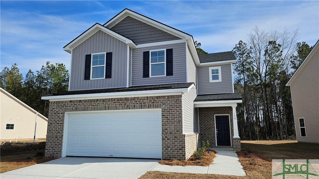 view of front of house featuring a garage