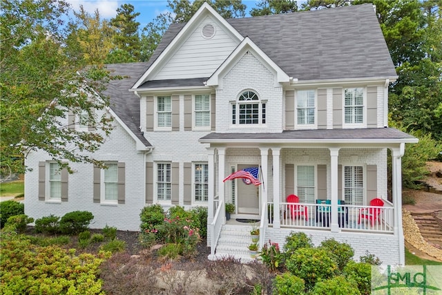 view of front of house featuring covered porch