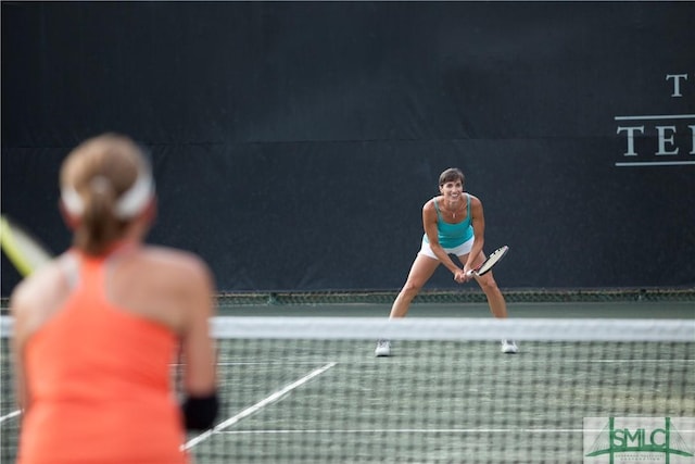 view of tennis court