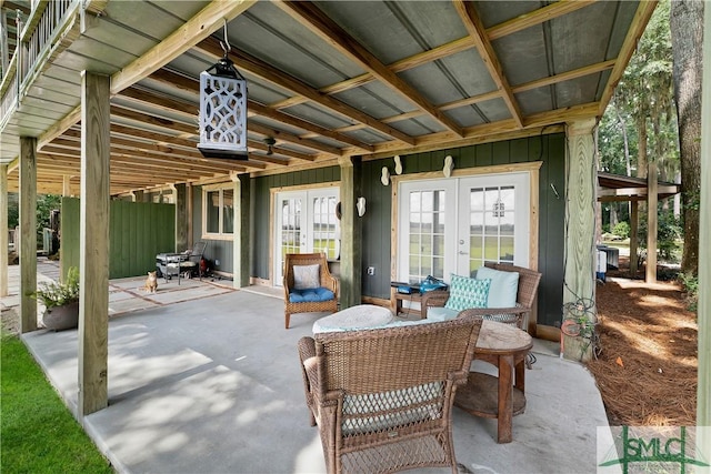 view of patio / terrace with french doors