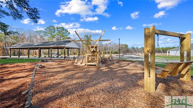 view of jungle gym