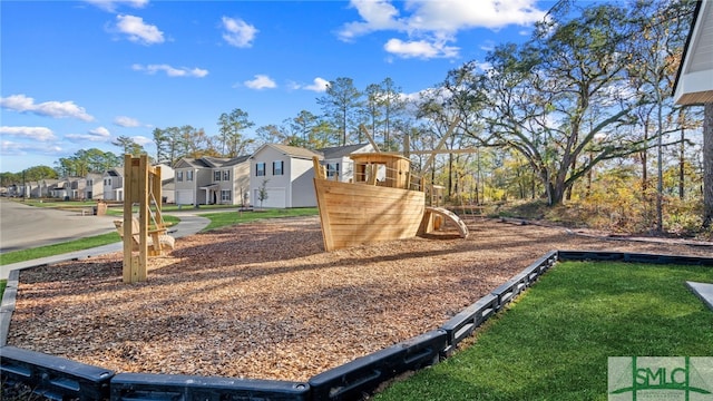 view of yard featuring a playground