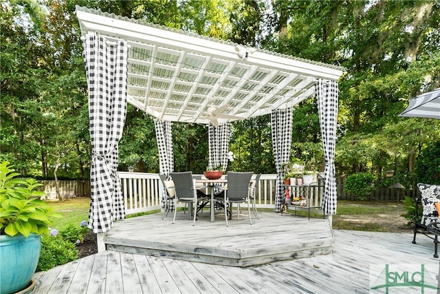 view of wooden deck