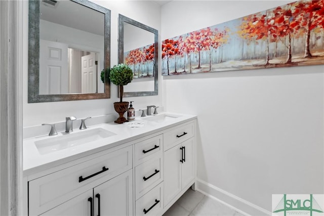 bathroom featuring vanity