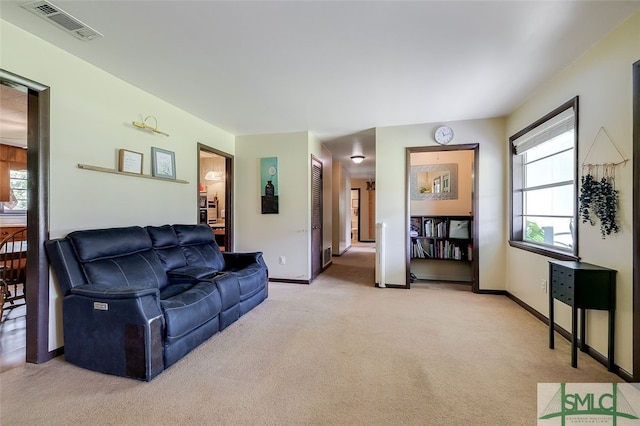 view of carpeted living room