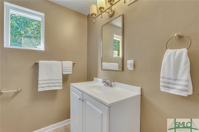 bathroom with vanity