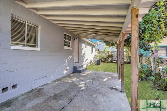 view of patio / terrace with cooling unit