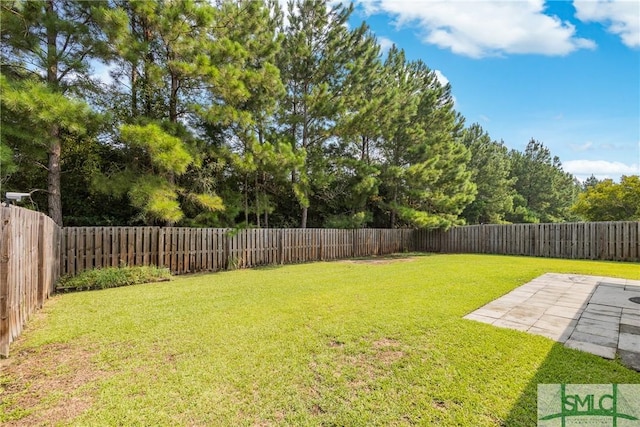 view of yard with a patio