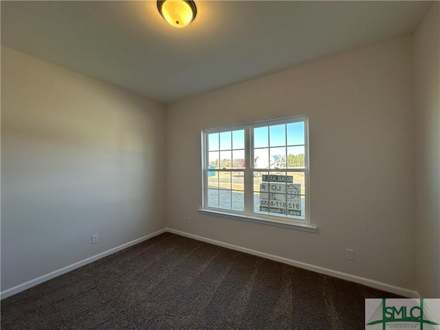 unfurnished room with carpet floors