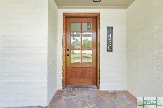 view of doorway to property