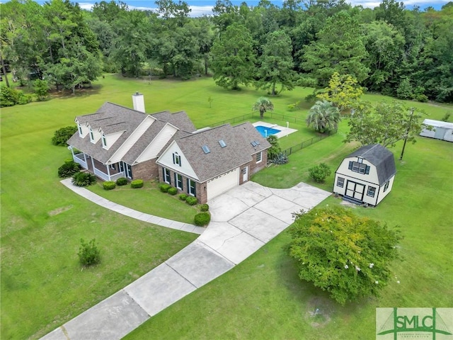 birds eye view of property